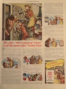 Bordens Milk Hemo Elsie La Vaca Ginny Sims Caliente Frío Vintage Anuncio Impreso 1946 - Imagen 1 de 1