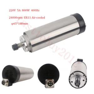 Spindle Motor 800W 220V Air Coole 24000rpm ER11 3-6.35mm CNC Milling Drilling - Foto 1 di 7