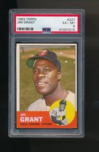 1963 Topps #227 Jim Grant Cleveland Indians PSA 6 - Picture 1 of 2