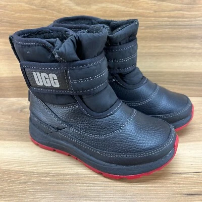 Botas UGG para niños pequeños talla 9 Taney clima nieve negras 200 gramos Foto 1 de 4