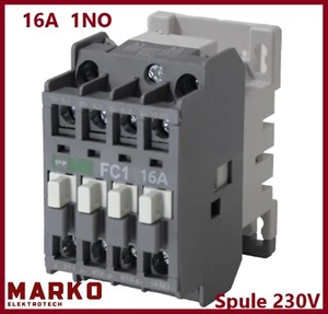 Leistungsschütz Magnetschütz Installationsschütz Relais 16A 7,5kW Spule 230V AC3 - Bild 1 von 16