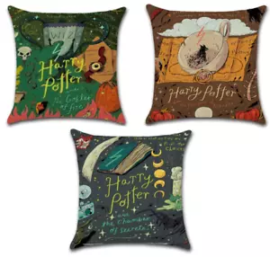 Harry Potter Hogwarts Throw Pillow Cover Pillowcase 18x18 inch (Single) - Picture 1 of 7