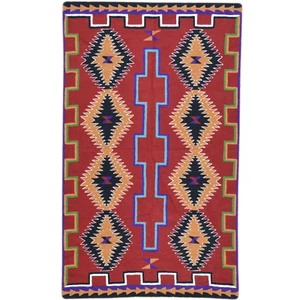 Hand-Woven Kashmiri Chain-Stitched Handmade Wool Rug (Size 3.0 X 4.11) Cwral-927 - Picture 1 of 10