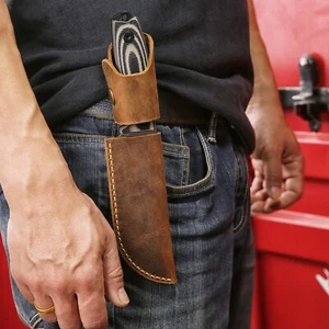 Funda de cuero resistente hecha a mano para cuchillo ESEE 4, funda de cuero personalizada ESEE 4 - Imagen 1 de 10