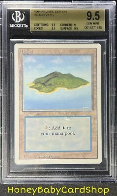 MTG 3rd Edition Revised 1994 Island (B) BGS 9.5 GEM MINT Old School 93/94 - Image 1 of 4
