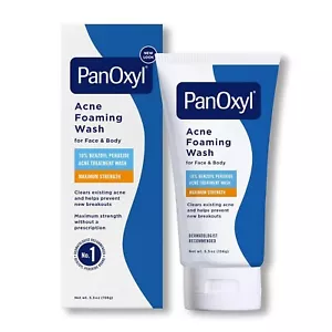 Acne Foaming Wash Benzoyl Peroxide 10% Maximum Strength Antimicrobial, 5.5 Oz - Picture 1 of 6