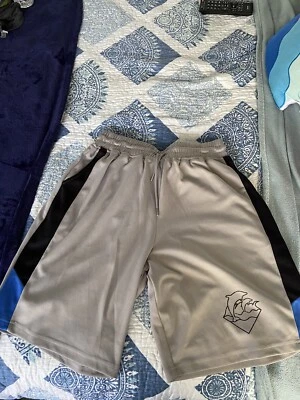 Pantalones Cortos Pink Dolphin Para Hombre Gris Medio Informal Sudor Gimnasio Foto 1 de 4