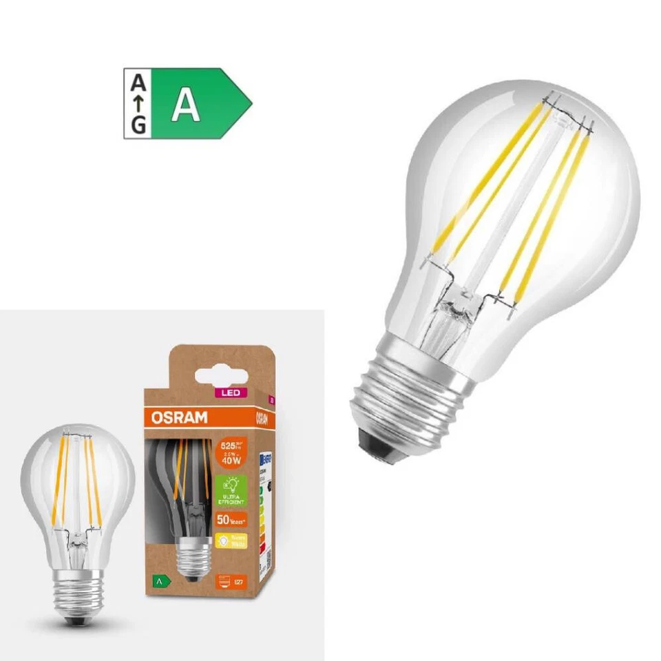 OSRAM E27 besonders effizientes LED Leuchtmittel leistungsstark 2,2W wie 40W - Bild 1 von 4