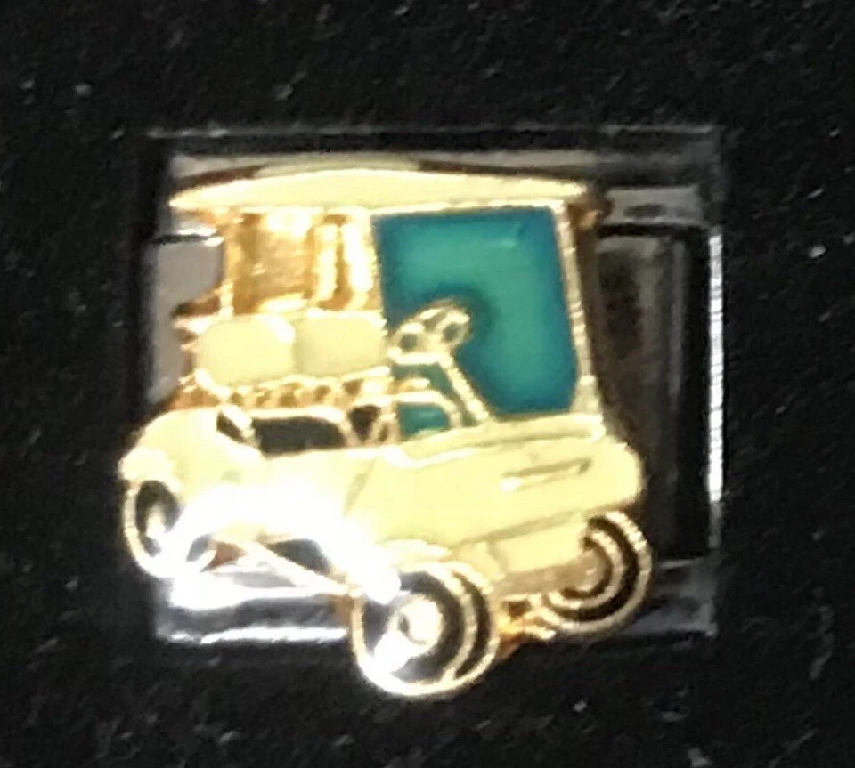 Carro de golf al por mayor italiano encanto esmalte 9 mm enlace K16 Foto 1 de 1