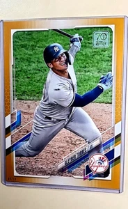 2021 Topps 70 Gold 5x7 7x5 Jumbo #242 Gleyber Torres /10 SSP New York Yankees - Picture 1 of 3
