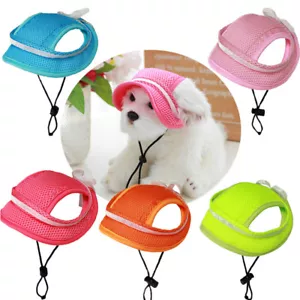 Dog Hat Pet Baseball Cap Puppy Cat Beach Outdoor Sport Visor Cap Ear Holes 🎀 - Picture 1 of 22