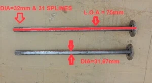 Nissan Trade Cabstar 100+3,0 Model 1992 99 Rear Axle Shafts Pair LH RH used - Picture 1 of 7
