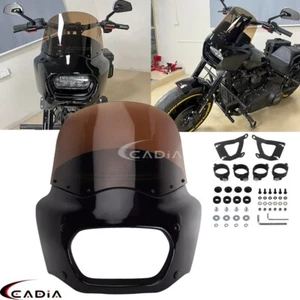 Carenado de faros estilo club con parabrisas para Harley Fat Bob FXFB FXFBS '18-'24 - Imagen 1 de 11