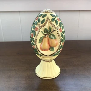 Avon Season’s Treasures Porcelain Egg Collection – Fruit Harvest Pear - Picture 1 of 8