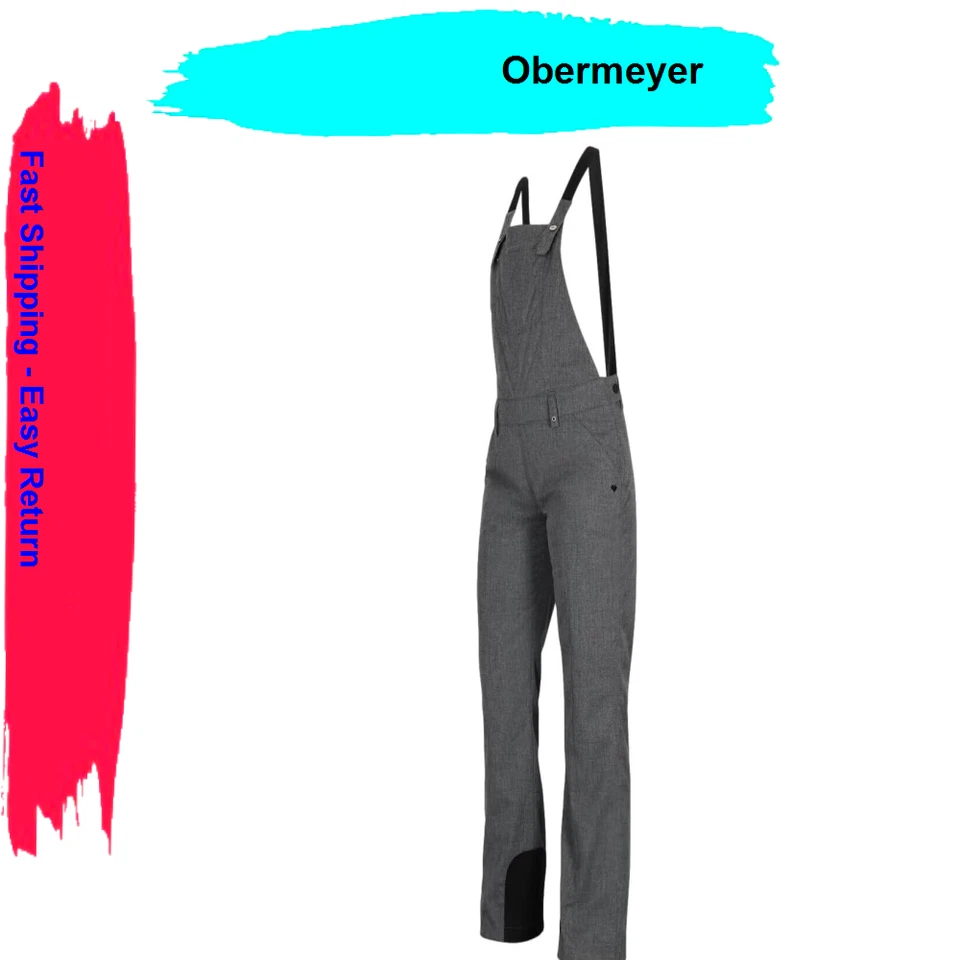 Obermeyer Women's Malta Bib Overalls Charcoal 10