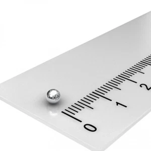 100x NEODYM KUGEL MAGNET, Ø 3 mm, N42, VERCHROMT, EXPERIMENT, SPIEL, MAGNETE - Bild 1 von 1