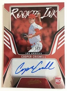 2022 Panini Absolute rc auto COOPER CRISWELL #ed 70/199! Los Angeles Angels - Picture 1 of 2
