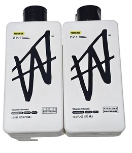 Confezione da 2 shampoo e balsamo W ghiaccio fresco 2 in 1 infuso di vitamine 16,0 oz - Foto 1 di 1