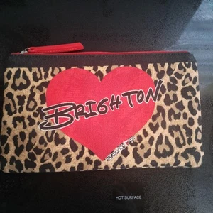 Brighton Cheetah Print Clutch Purse Pouch Cosmetic Bag - Picture 1 of 5