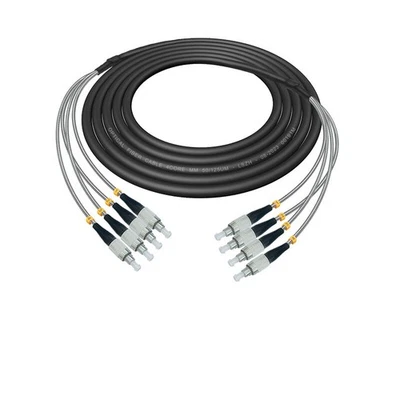 1M~20M 4 Strand MM OM3 7mm Fiber Optic Outdoor Cable with FC/SC/ST/LC Connector - Image 1 of 4