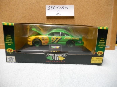 1/24 Racing Champions Premier H.O. bank #97 John Deere Chad Little Autographed - Image 1 of 3