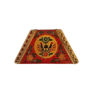Russian Lap Harp Zither  Perepyolochka Hand Painted Signed 1990s Vintage - Picture 1 of 16