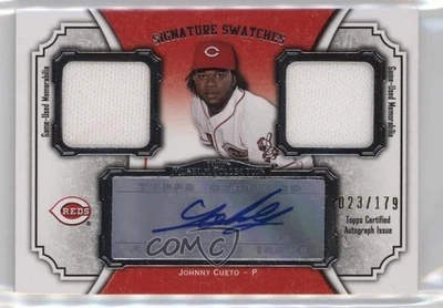 2012 Museum Collection Signature Swatches Dual Relics /179 Johnny Cueto Auto - Image 1 of 2
