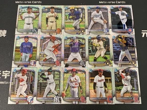 2025 Bowman Chrome 1st Prospects Lazer Refractor Lot 15 Cedeno Strop Padilla - Picture 1 of 2