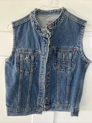 Chaleco Vintage Union Bay America Favorites 100% Algodón Sin Mangas Denim Botón M Foto 1 de 4