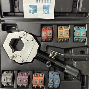 Mastercool Hydra-Krimp 1500 Kit w/7 Die Sets / Tool Works No Issues Clean - Picture 1 of 9