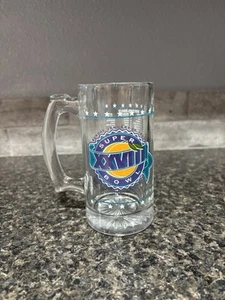 1994 Super Bowl 28 XXVIII Glass Beer Mug Buffalo Bills/ Dallas Cowboys - Picture 1 of 8