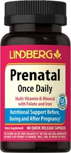 Lindberg Prenatal Vitamins for Women | 60 Capsules | Multivitamin & Mineral with - Picture 1 of 6