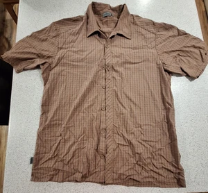 Mens Kathmandu Short Sleeve Button Up Shirt  Size XL Brown. bamboo, Nylon - Bild 1 von 7