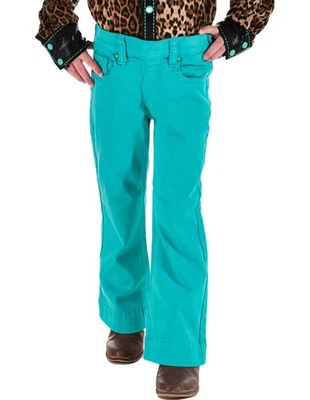Pantalones de mezclilla vaquera Tuff Western para niñas turquesa GPULTQ Foto 1 de 3