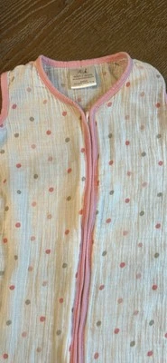 ADEN + ANAIS Talla M 6-12m Saco de Dormir Usable Manta Muselina Lunares Rosa Foto 1 de 3