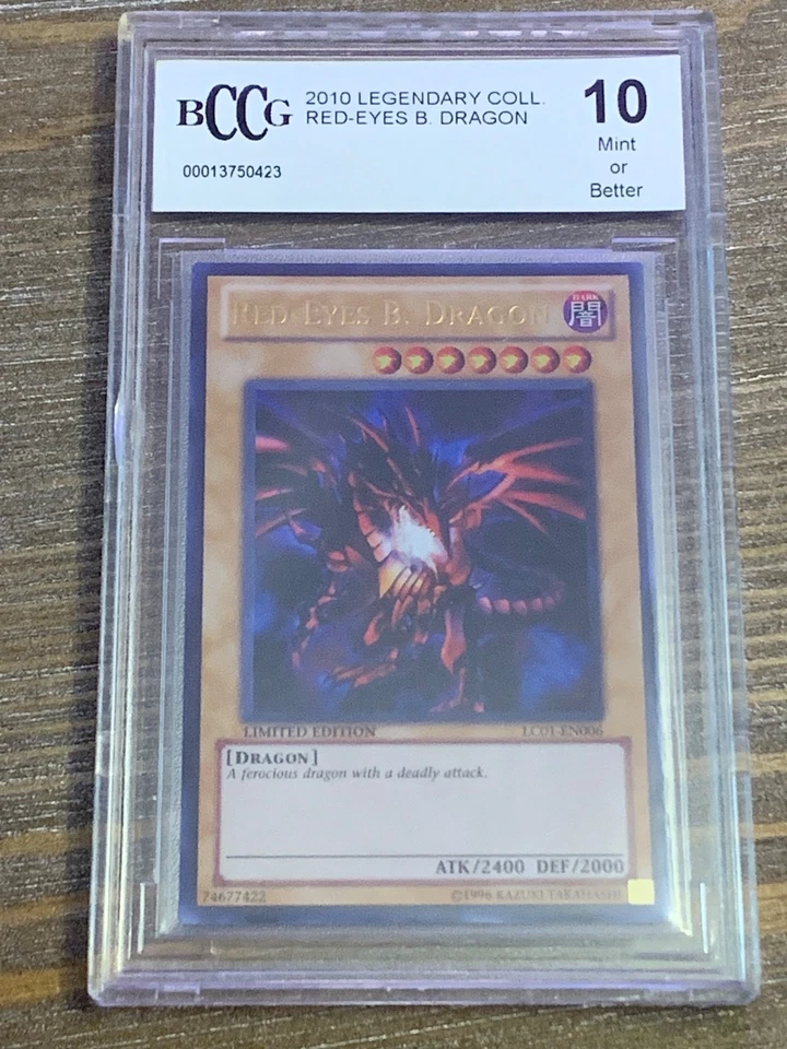Red Eyes Black Dragon LC01-EN006 Yu-Gi-Oh Graded BCCG 10 - Image 1 of 4