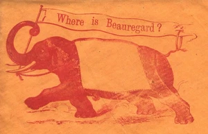US CIVIL WAR Stationery Illustrated ELEPHANT *WHERE IS BEAUREGARD* Unused XT216 - Picture 1 of 18
