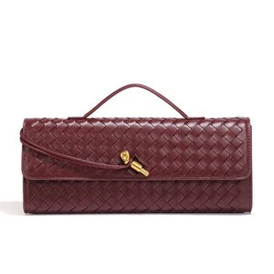 Women's for Woven Evening Bags Vegan Leather Clutch Handbags, Trendy Crossbod... - Picture 1 of 7