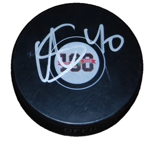 ARVID SODERBLOM signed (CHICAGO BLACKHAWKS) Centennial 100 puck BECKETT BU41327 - Picture 1 of 2