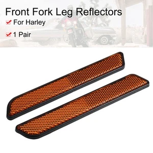 Reflectores de seguridad para patas de horquilla delantera universales para Harley patas inferiores horquilla deslizadores - Imagen 1 de 8