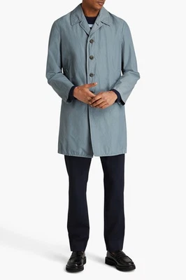 PVP €1350 BOGLIOLI Top Coat IT42 US32 XXS Azul Cuello Hecho en Italia Foto 1 de 4