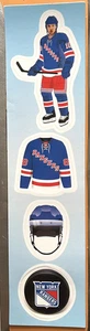 NY RANGERS MAGNET SET ARTEMI PANARIN TROUBA JERSEY MSG NHL HOCKEY MASK PUCK - Picture 1 of 2