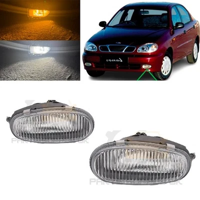 LED Amber Front Fog Lamp w/White Running Light For DAEWOO LANOS 1997 - 2008 - Image 1 of 4