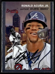 2023 Topps Chrome Platinum Anniversary Ronald Acuna Jr. 1954 variante città - Foto 1 di 2