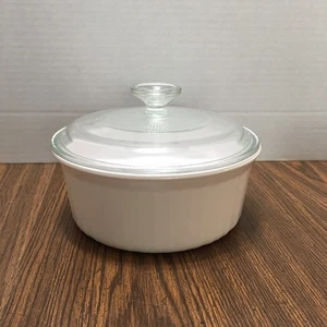 1 Corning Ware F-5-B, 1,6 Liter runde französische weiße Auflaufform mit Deckel - Bild 1 von 8