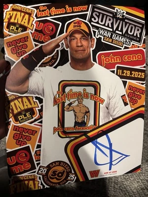 PÓSTER AUTOGRAFIADO EDICIÓN LIMITADA DE JOHN CENA (499/1000) SERIE SOBREVIVIENTE ¡¡WWE!! 😱 Foto 1 de 2