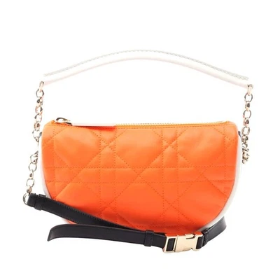 Dior Vibe Small Hobo Leather Shoulder Bag Women Orange One Size - Image 1 of 4