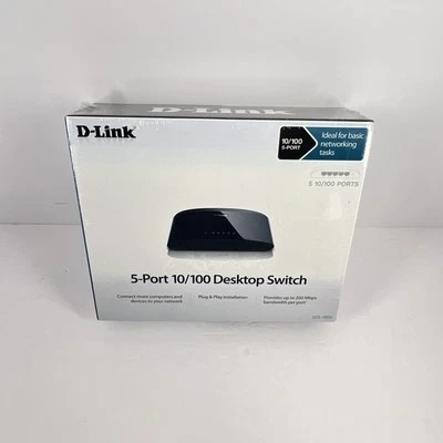 D-LINK (DES-1005E) 5-Port 10/100 Desktop Network Ethernet Switch - Image 1 of 4