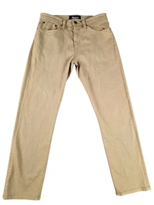 Revtown Jeans Uomo 32x30 Kaki Automatico Elasticizzato Denim Pantaloni Gamba Dritta - Foto 1 di 10