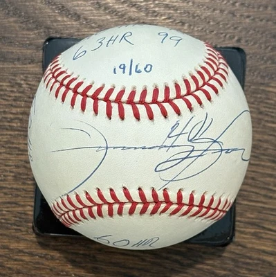 🔷 1998-99 SAMMY SOSA Signed 60+ HR STAT BASEBALL Ltd Ed 19/60 Cubs JSA COA - Image 1 of 4